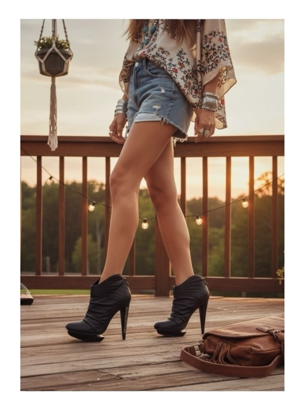 Velvet Angels ♔ Platinum Ruched Platform Ankle Booties ♔ Sparkle Black Leather ♔